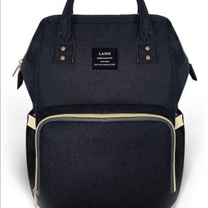 Black Diaper Bag Backpack